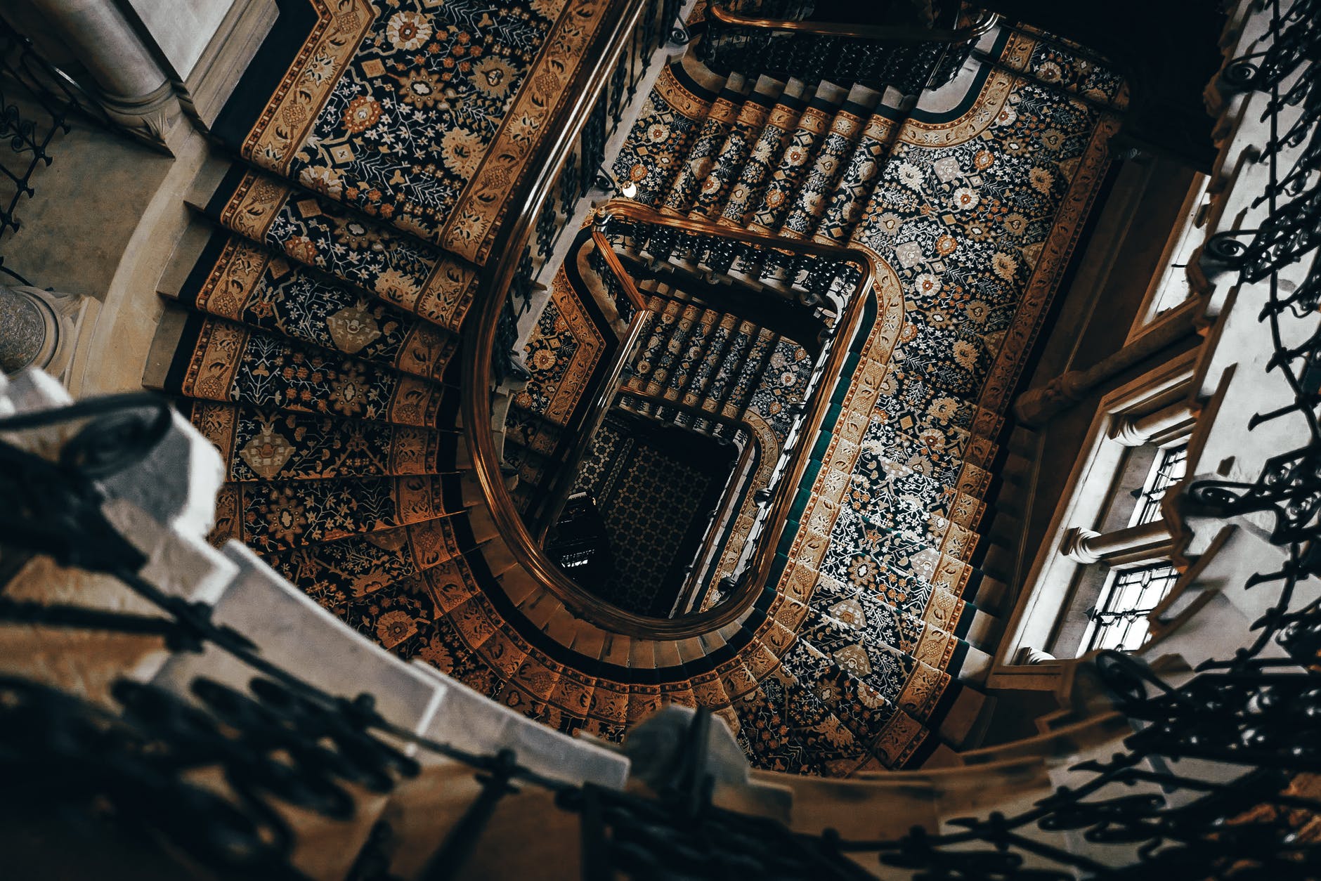 architectural photography of stairs